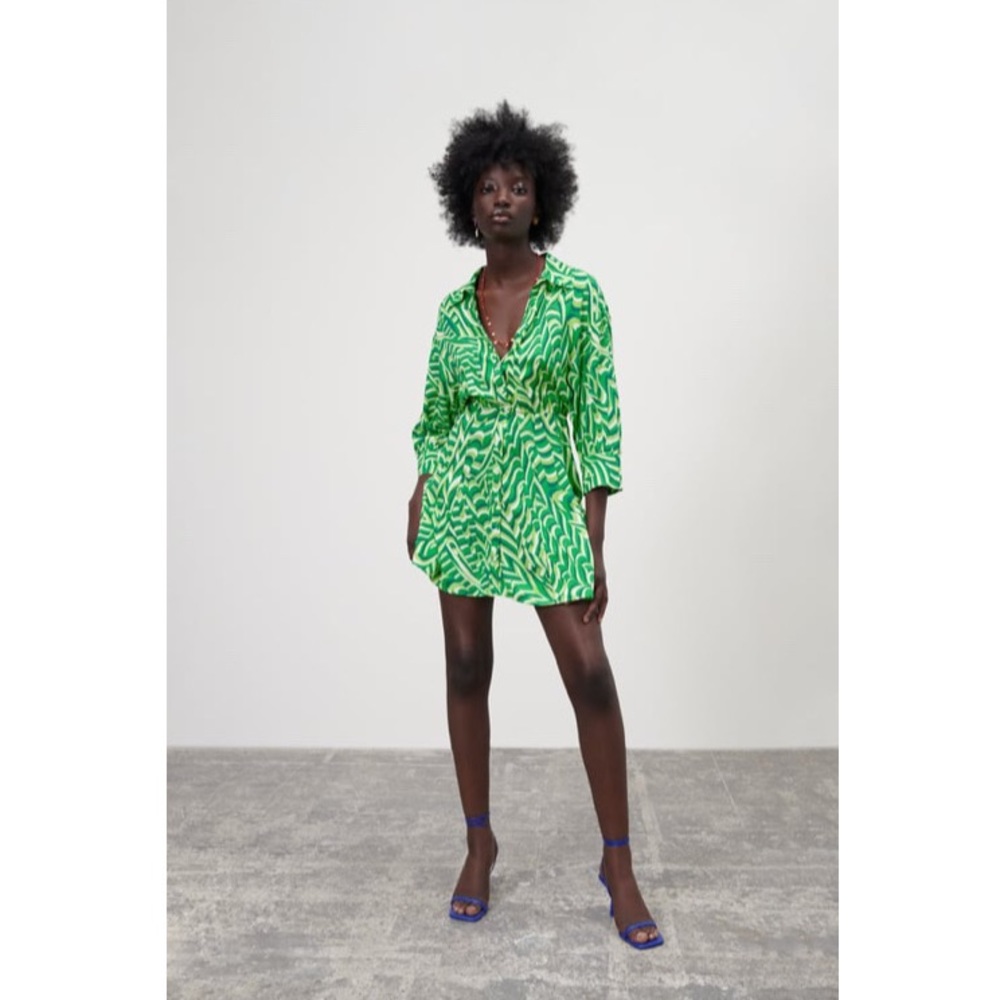 Zara Printed Shirt Dress
